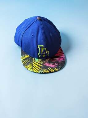 New Era Los Angeles Dodgers 59FIFTY Fitted Hat Size 8 Tropical Palm